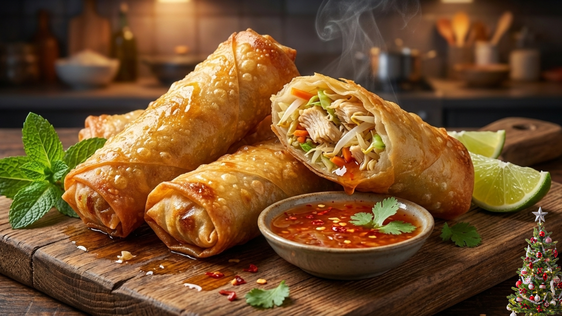 Crispy Chicken Spring Rolls Everyone Will Love at Your Christmas Party