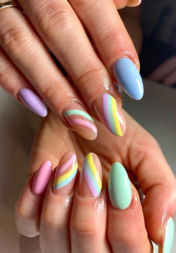 Classic Pastel Almond Rainbow