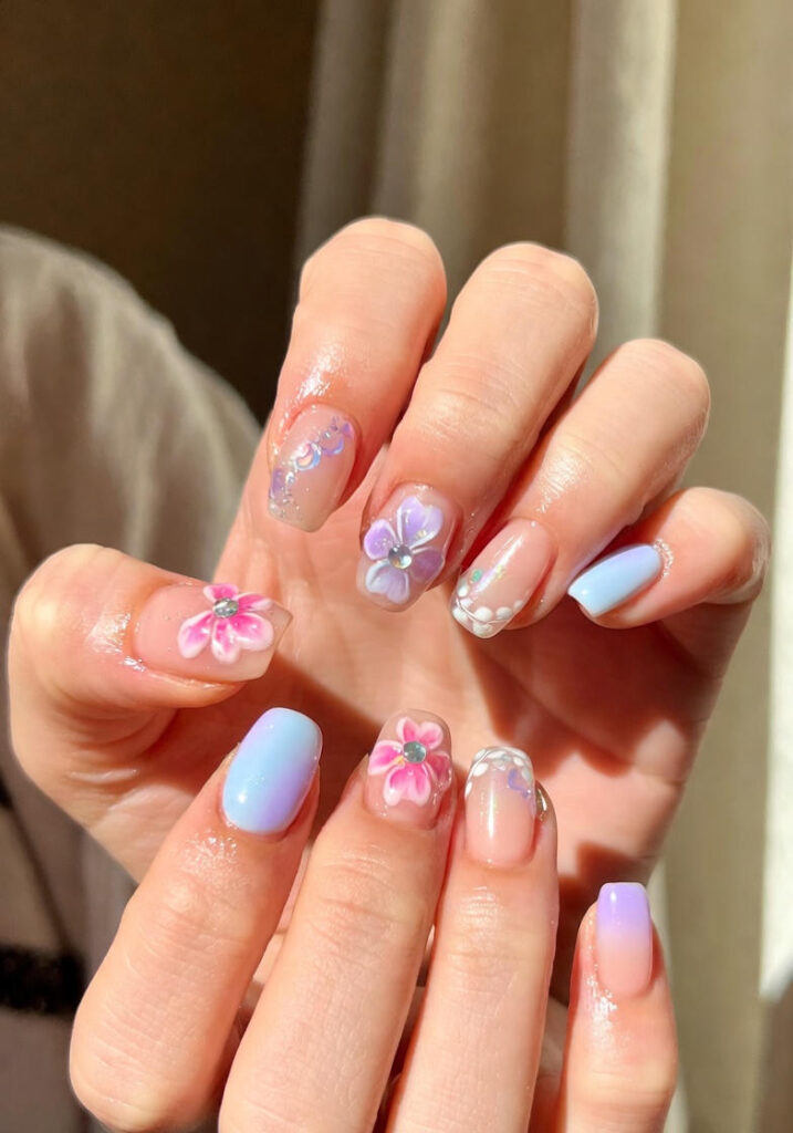 Cozy Short Square Pastel Mix