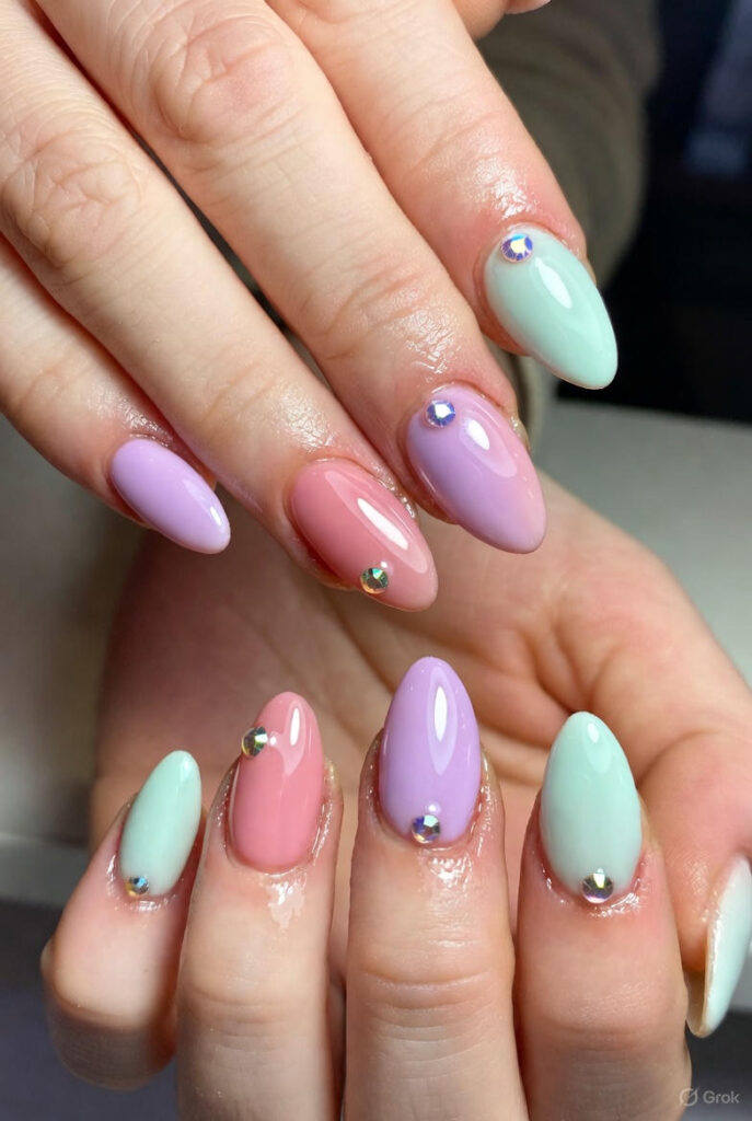 Almond Pastels with Subtle Crystal Details